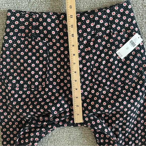 Maeve Anthropologie‎ The Colette Wide Leg Pants 27 Black Floral Linen Blend - Picture 5 of 8